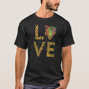 Tiger farbige Streifen Liebe Exotic Big Cats T-Shirt