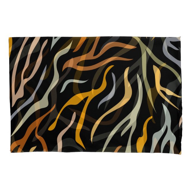 Tiger-Farbmuster Kissenbezug (Vorderseite-Links)