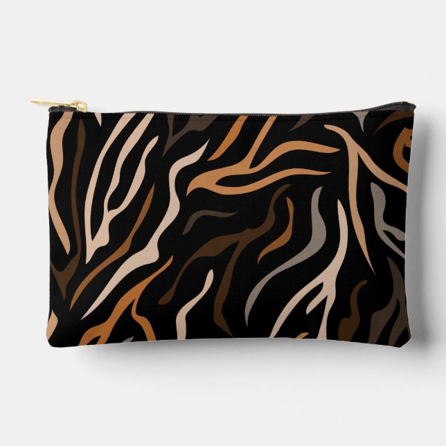 Tiger-Farbmuster Tier Zubehörtasche (Vorderseite)