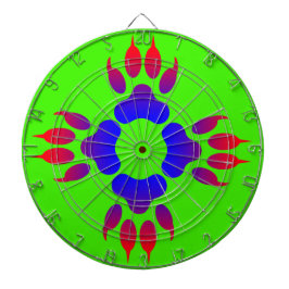 Tiger Feet Print Metal Cage Green Dartboard Dartscheibe