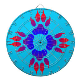 Tiger Feet Print Metal Cage Türkis Dartboard Dartscheibe