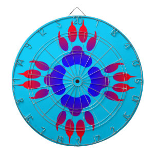 Tiger Feet Print Metal Cage Türkis Dartboard Dartscheibe