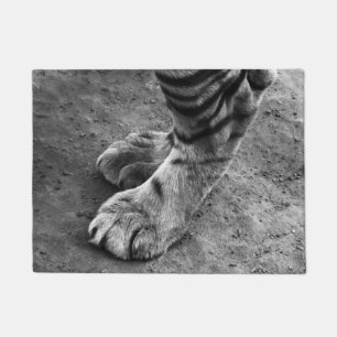Tiger Feet Schwarz-Weiß-Foto Fußmatte