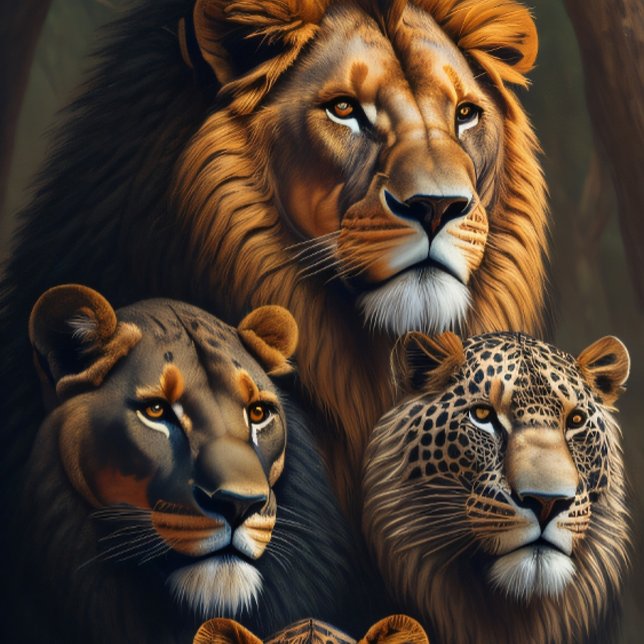 Tiger, feline family, einzigartige Tiger v3 Seidenpapier (Von Creator hochgeladen)