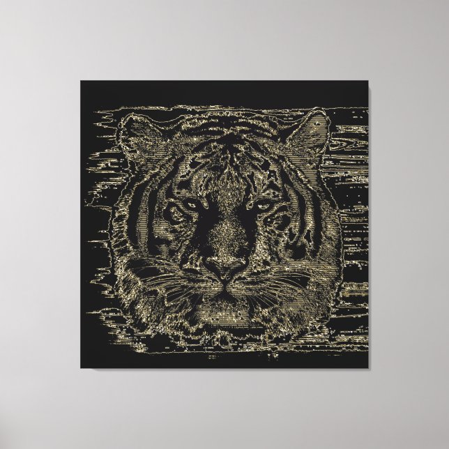 Tiger Fine Art 3 Wrapped Canvas Leinwanddruck (Vorderseite)
