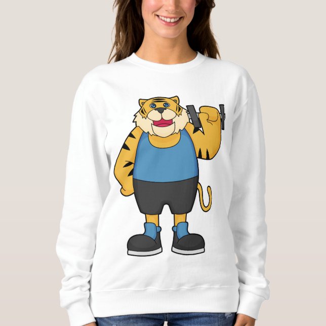 Tiger Fitness Dumbbell Sweatshirt (Vorderseite)