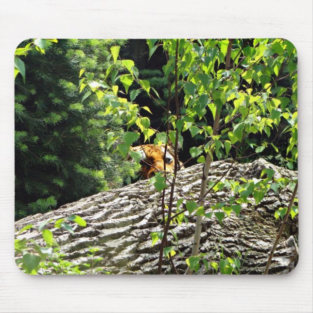 Tiger Flüchtige Blick-a-boo Mousepad (Vorne)