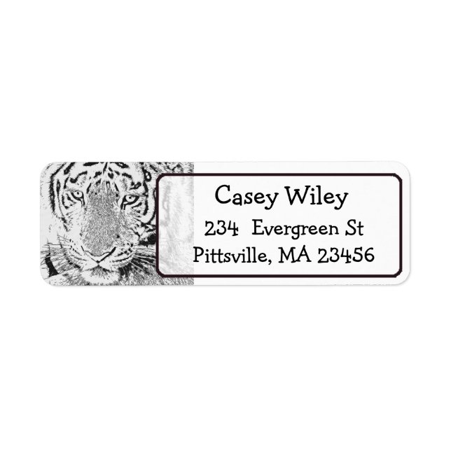 Tiger Foto Rücksendeadresse (Vorne)