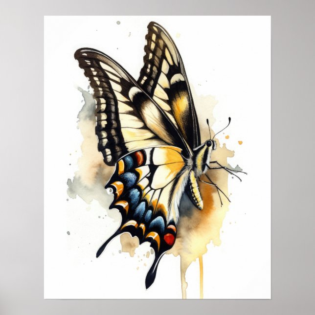 Tiger Frack Butterfly Art Print Poster (Vorne)