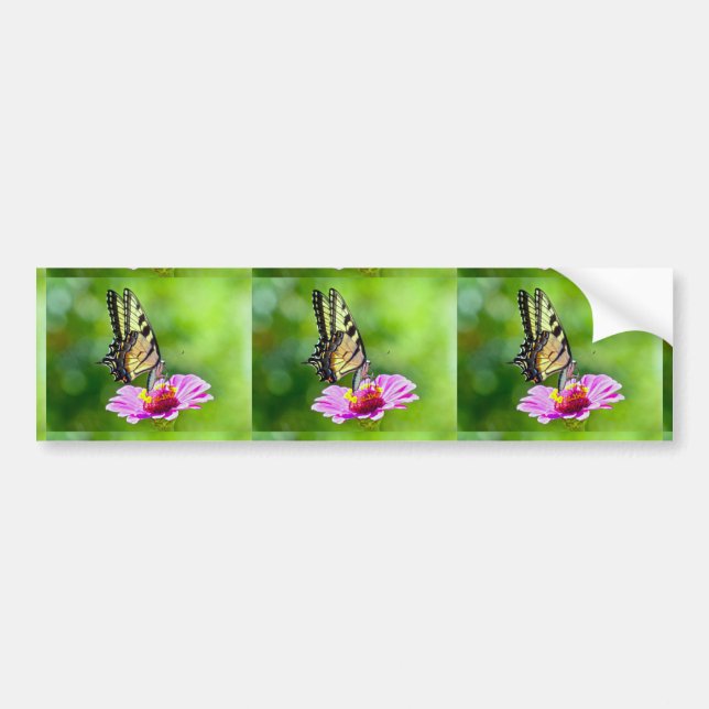 Tiger Frack Butterfly Autoaufkleber (Vorne)