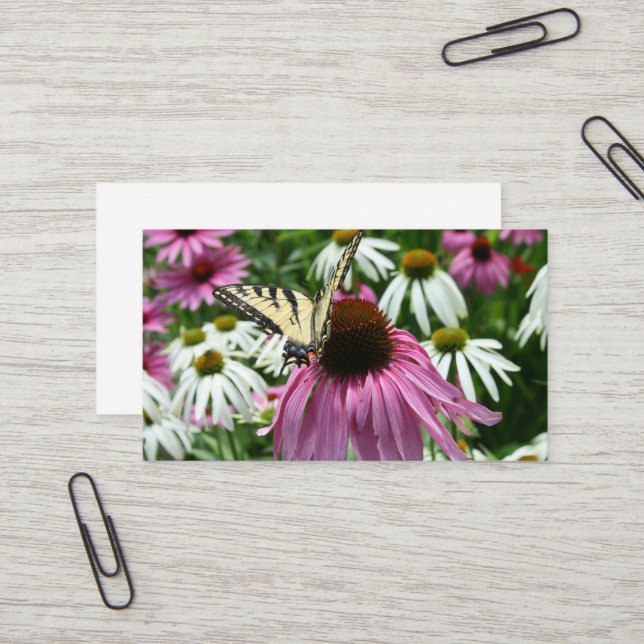 Tiger Frack Butterfly Blume Business Card Visitenkarte (Vorderseite/Rückseite Beispiel)