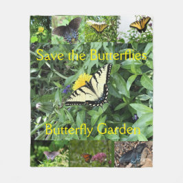 Tiger Frack Butterfly Garden Blanket Fleecedecke