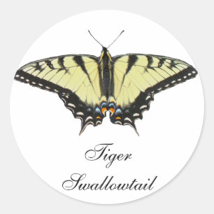 Tiger Frack Butterfly Runder Aufkleber