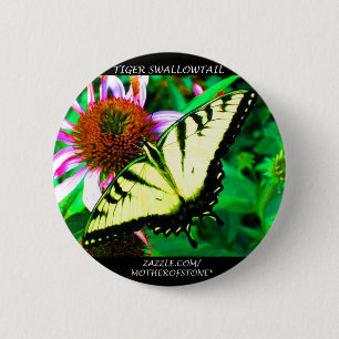 Tiger-Frack-Knopf (transparentes Weiß) Button