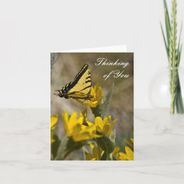 Tiger-Frack-Schmetterling auf dem Ohr Karte