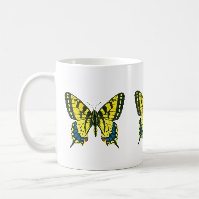 Tiger-Frack-Schmetterling Kaffeetasse (Links)