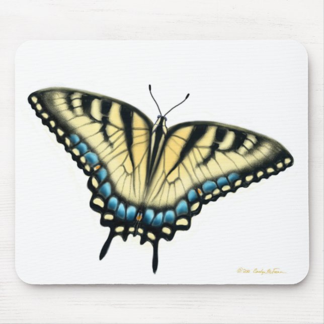 Tiger-Frack-Schmetterling Mousepad (Vorne)