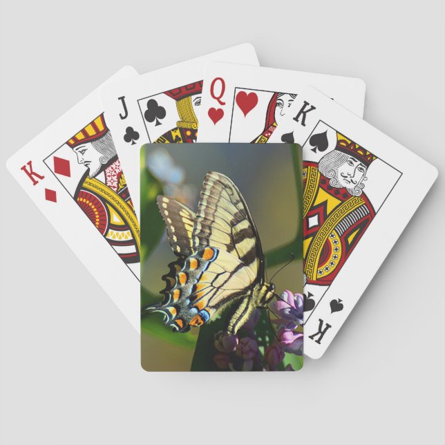 Tiger-Frack-Schmetterlings-Spielkarten Spielkarten (Rückseite)