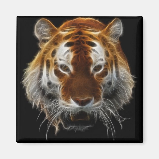 Tiger-Fraktal Magnet (Vorne)