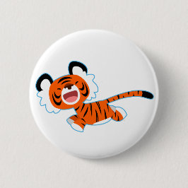 Tiger für den niedlichen Cartoon im Run Button-Abz Button