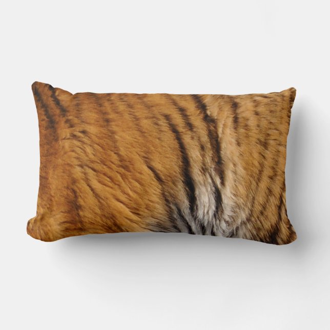 Tiger Fur Wildlife Big Cat Foto-Probe Lendenkissen (Vorderseite)
