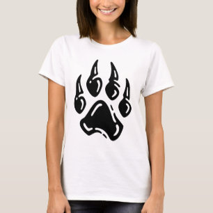 Tiger-Fußabdruck-T-Shirt – Grafik-T-Shirt über Wil T-Shirt