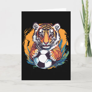 Tiger Fußball Byll Wildes Dschungeltier  Karte