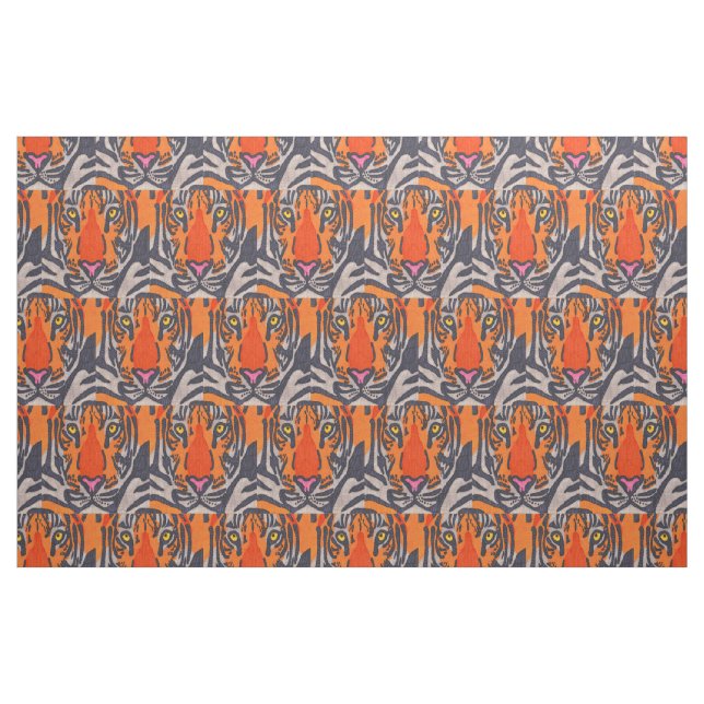 Tiger - gekämmter Baumwollstoff Stoff (Fat Quarter (45,7 x 55,9 cm))