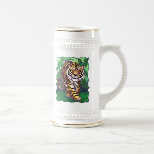 Tiger-Geschenke u. Zusätze Bierglas