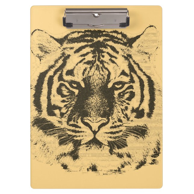 Tiger Gesicht #3 Klemmbrett (Vorderseite)
