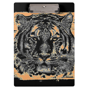 Tiger Gesicht #6 Klemmbrett