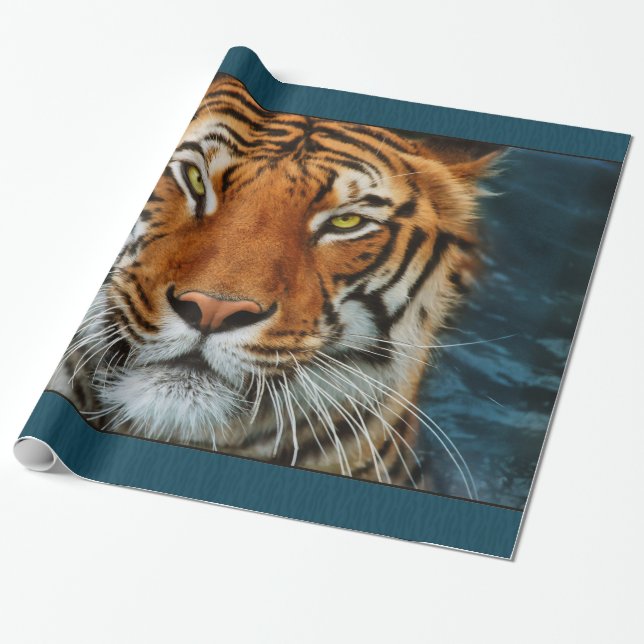 Tiger-Gesicht Geschenkpapier (Ungerollt)