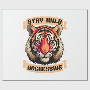 TIGER GESICHT GESCHENKPAPIER