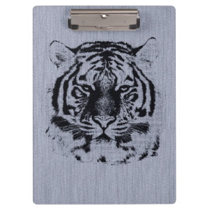 Tiger-Gesicht Klemmbrett