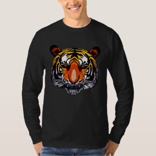 Tiger-Gesicht Kopf große Katzen Raubtier Abdruck m T-Shirt