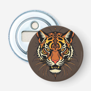 Tiger-Gesicht mit Stammesmustern Flaschenöffner