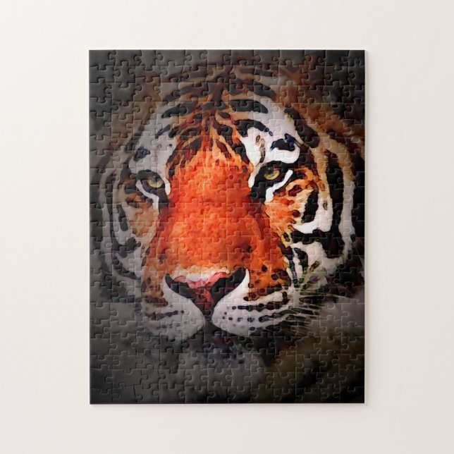 Tiger-Gesicht Motivationskunstwerk (Vertikal)