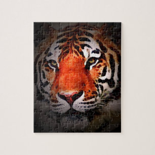 Tiger-Gesicht Motivationskunstwerk