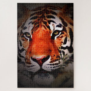 Tiger-Gesicht Motivationskunstwerk