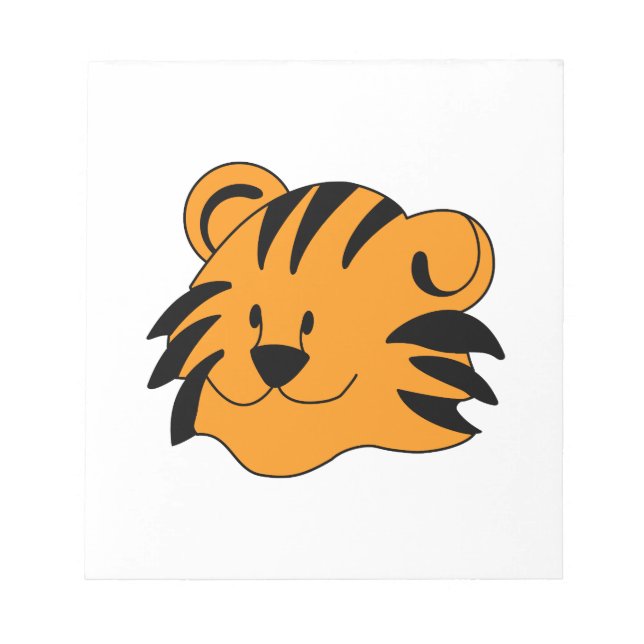 Tiger Gesicht Notizblock (Vorderseite)
