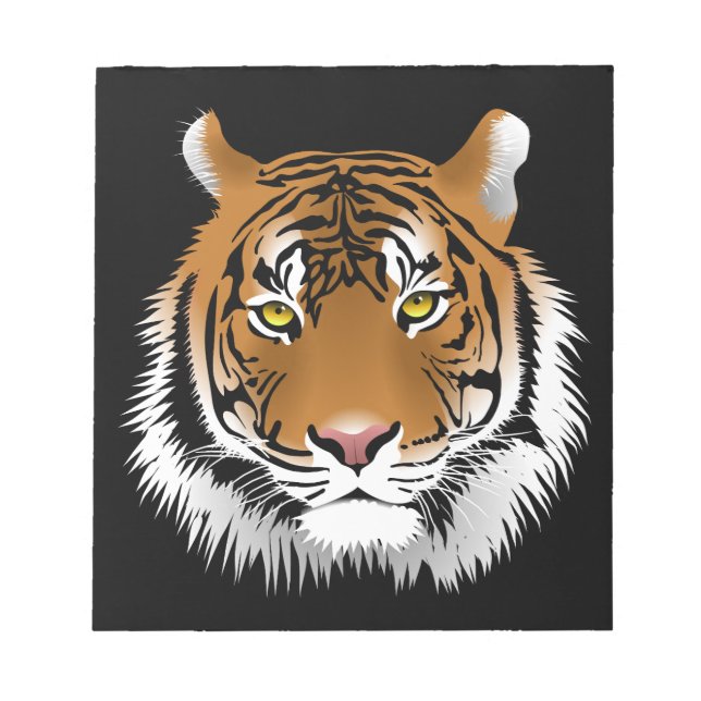 Tiger-Gesicht Notizblock (Vorderseite)