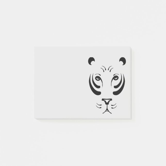 Tiger-Gesicht Post-it Klebezettel (Vorderseite)