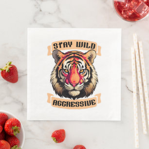 TIGER GESICHT SERVIETTE
