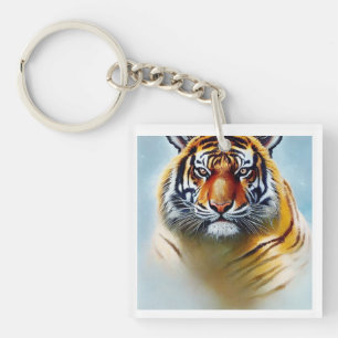 Tiger-Gesichtsmalerei - beeindruckende Artenvielfa Schlüsselanhänger