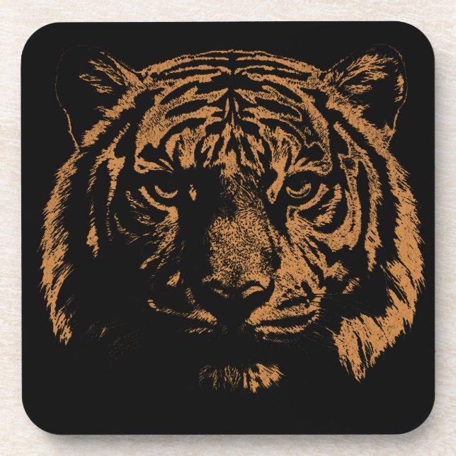 Tiger  getränkeuntersetzer (Vorderseite)