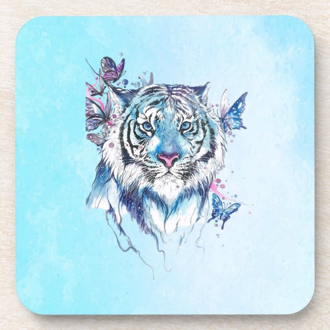 Tiger Getränkeuntersetzer (Vorderseite)