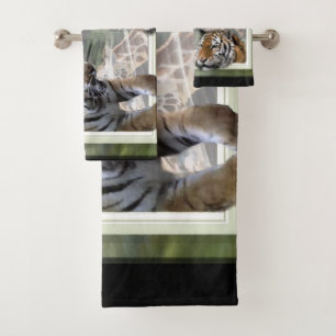 Tiger Giraffe Zebra Lovers Badhandtuch Set