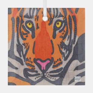 Tiger - Glasverzierung Ornament Aus Glas
