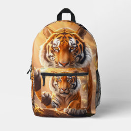 Tiger - Golden Tiger Begrüßung Bedruckter Rucksack