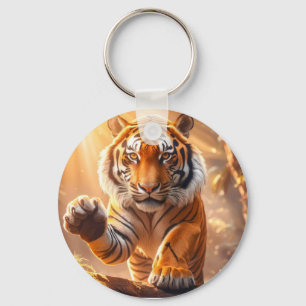 Tiger - Goldener Tiger Schlüsselanhänger